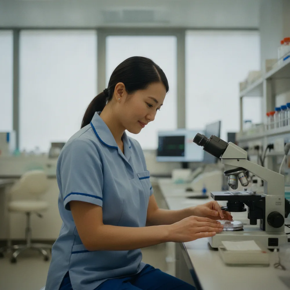 IVF nurse in a modern Australian fertility clinic — Fertility & IVF cost calculators, Australia