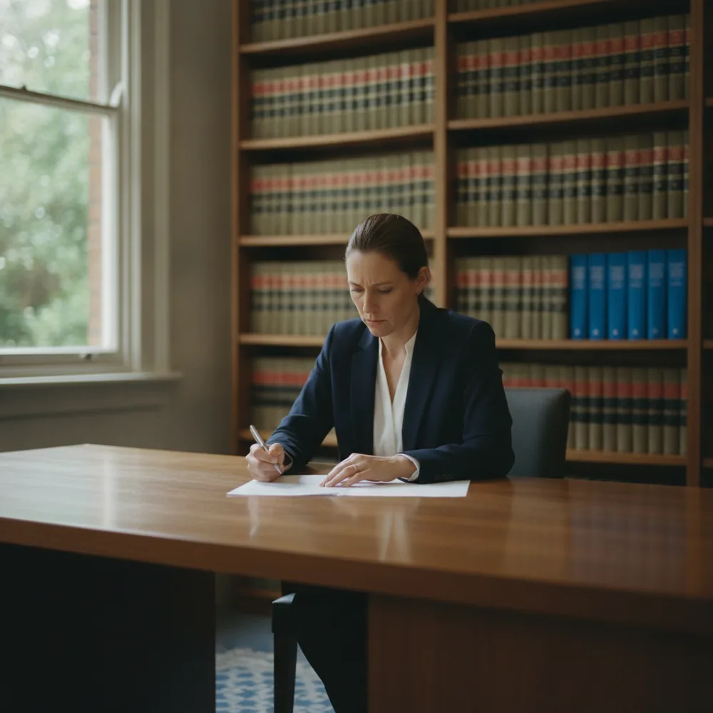 Australian solicitor reviewing documents in a law office, Legal cost calculators, Australia